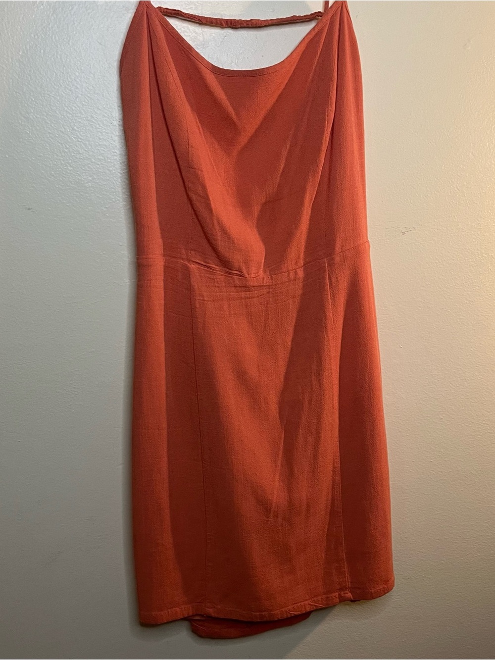 Forever 21 Backless Coral-Orange Shift Dress